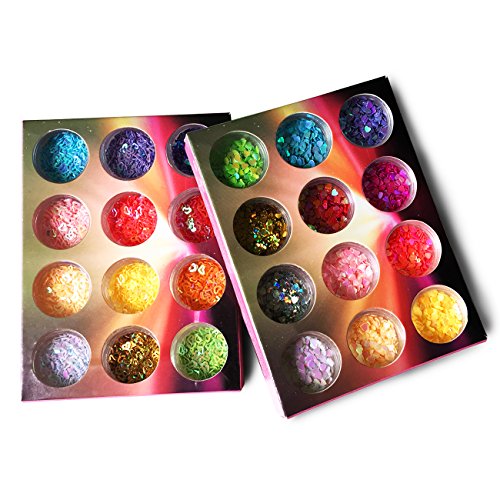 image for Happlee® Happlee 3D Nail art Decoration, Hollow Solid Heart Confetti,