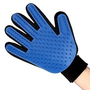 Deggodech Guante de Mascotas Perro Gato Limpieza de baño Cepillo Guante Silicona True Touch Suave y eficiente para Masaje Grooming Eliminación de removedor de Pelo Limpiar el Guante