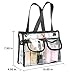 Clear Tote Bag for Cosmetic, PVC Bolsa Transparent with Removable and Adjustable Shoulder Strap