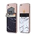 (Two) Secure Cell Phone Stick On Wallet Card Holder Phone Pocket for iPhone, Android and All Smartphones. (Black and White)