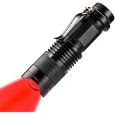 WAYLLSHINE High Power 1 Mode Red LED Flashlight, Single Mode Red Flashlight, Red Light Flashlight Red Light Torch for Astronomy, Aviation, Night Observation
