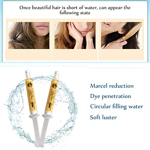Hair Care Mask,Hair Essence,Hair Care Essence Water Light Needle,Replenishing Hair Helps Reduce Hair Dryness,Split Ends, Knotting,and Difficulty Combing, Making Hair Look Shiny and Smooth(2x10ml)