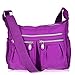 Vbiger Shoulder Bags Messenger Handbags Multi Pocket Waterproof Crossbody Bags (Purple 2)