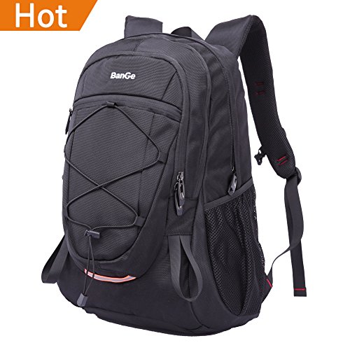 Backpack Outdoor Sport Hiking Camping Black Backpack for Men Lightweight with Reflective Strips Waterproof Travel Daypack, 40l