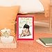 BOJIN 4x6 Inch Picture Frames Plastic Table Top Photo Frame 10x15 CM - Red