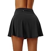LTMNSZO Women's High Waist Pleated Tennis Skirt Lightweight Athletic Golf Skorts Skirts for Women with 4 Pockets Shorts