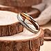 NaNa Chic Jewelry 4mm Rose Gold/Silver Women Tungsten Carbide Ring Inner Hole Laser I Love You Inlay with Meteorite Sticker
