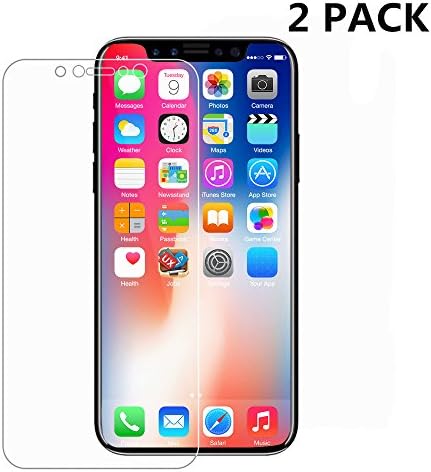 iPhone X Screen Protector, Fleave 2 Pack Thin HD Clear Full Coverage Anti Scratch Case Friendly Soft Film for Apple iPhone X / iPhone 10