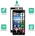 [2-Pack] Dmax Armor for Nokia Lumia 830 Screen Protector, (Full Screen Coverage) [Tempered Glass] Anti-Scratch, Anti-Fingerprint, Bubble Free, (Black)