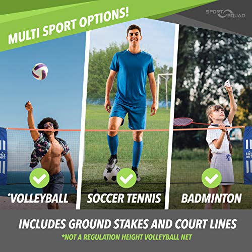 image for HIT MIT Adjustable Height Portable Badminton Net Set - Competition Mul