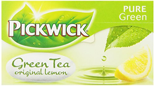 Pickwick Green Tea Original Lemon, 20 tea bags per  Packages,  (Pack of 6)