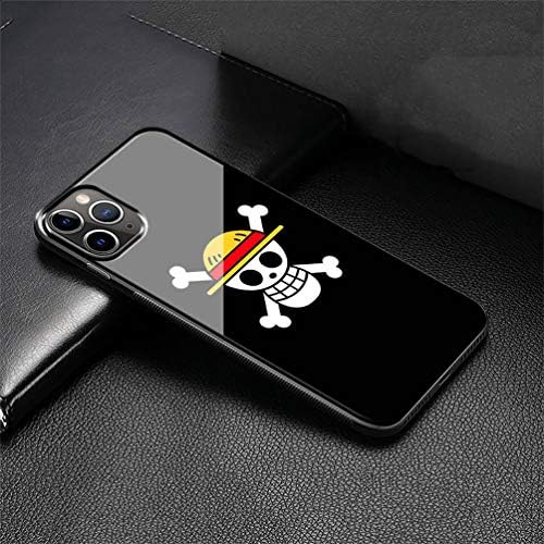Fashion Phone Case for iPhone 11 Pro Max Cover,9H Tempered Glass Soft Silicone Back Cover Anti Scratch Bumper Design LB-29 ONE Piece Protective Case
