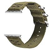 VIGOSS Bands for Apple Watch 40mm Band 38mm, Woven Nylon NATO iWatch Bands Soft Replacement Strap with Metal Ring Buckle Bracelet for Apple Watch Series 4 3 2 1 Sport (Army Green,40mm/38mm)