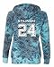 Ladies Teen Wolf Beacon Hills Lacrosse Stilinski 2-Sided Burnout Hoodie (Medium, Bahama Blue)