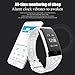 JIAMEIYI Fitness Tracker, Intelligent Heart Rate Blood Pressure Monitor Wearable Pedometer Bluetooth Smart Wristand Sleep Monitor,Steps Counter,Calories Track Android iOS (White)