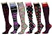 REXX 6 Pairs Women's Knee-high Graduated Support Anti-Fatigue 8-15mmHg Compression Socks (6W8-Pack6)