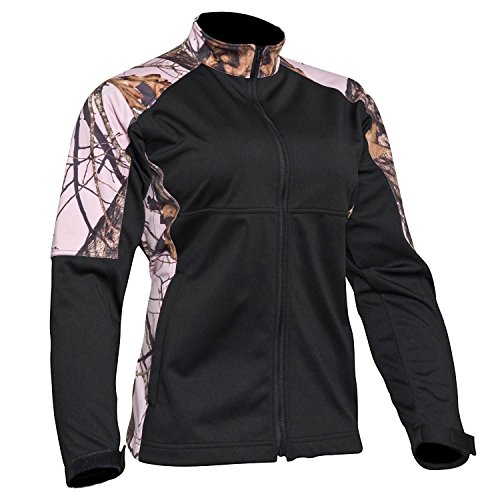 Womens Mossy Oak Pink Softshell Windproof Jacket (Medium)