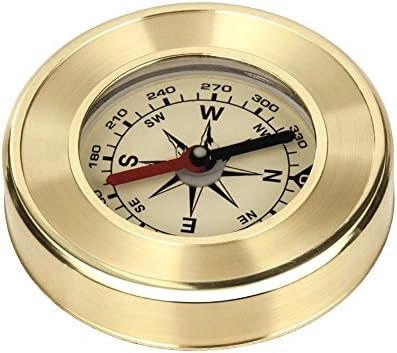 NALITARE Compass Portable Pocket Gold Waterproof Anti-shock Outdoor Hiking Camping Compass Navigation Tool