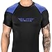 Elite Sports New Item Standard Short Sleeve Compression, Mma, Bjj, No Gi, Cross Training Rash Guard, Large, Blue