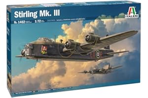 Italeri -1462 Stirling MK. III, 1:72 Scale, Model Kit, Plastic Model Assembly, Model Making, IT1462