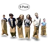 Elite Sportz Potato Sack Race Bags - 6 Quality Sack Race Bags for Kids Birthday Party Games, and Comes With a Compact Bag for Easy Storage. Great Family Games