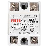 Ogrmar SSR-25AA Input 80-250V Output 24V-380V Machinery Control AC Solid Module State Relays
