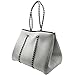 Neoprene Beach Bag tote - Large Daily Mesh Bag by Penn & Soph (Grey)