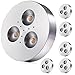 LEDGLE 6 Pack LED Under Cabinet Lighting Kit 18W Under Counter Lights Puck Lights DC 12V Kitchen Lighting Closet Lights 3000K Warm White All Accessories Included
