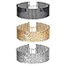 Tpocean 3 Pcs Women's Gold and Black Thick Rhinestone Metal Sequins Choker Necklace Set for women