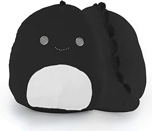 1 Pcs Dinosaur Plush Toy Cute Dinosaur Stuffed Animal，Little Dinosaur Soft Pillow Plush Toy for Car Home Decoration Plush Birthday Gifts(Black