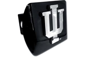ELEKTROPLATE Indiana University Hoosiers "Black with Chrome IU Emblem" College Sports Trailer Hitch Cover Fits 2 Inch Auto Car Truck Receiver