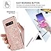 BENTOBEN Case for Galaxy S10 Plus, Slim Lightweight Stylish Rugged Shockproof Luxury Glitter Shiny Bling Cute Pretty Protective Girls Women Phone Cover for Samsung Galaxy S10+ 6.4 inch 2019- Rose Gold