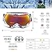 OutdoorMaster Kids Ski Goggles, Snow Goggles for Boys & Girls with 100% UV Protection (Color pattern Frame + VLT 13% Grey Lens with Full REVO Pink)