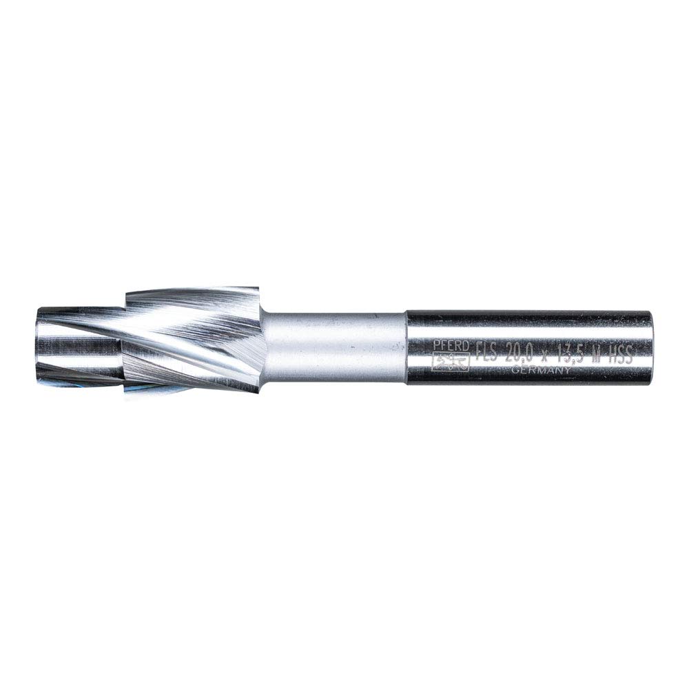 PFERD HSS Flat Countersink with Guide pins, Diameter 20.0 mm, Shaft Diameter 12.5 mm, DIN 373, Medium, 25203113 – for Through Holes.