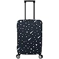 DEMPROS Travel Luggage Cover Protector Stretchy Washable Suitcase Cover With Zippers For 31-32 Inch Luggage (XL, Black, Starrysky)