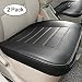 Big Ant Edge Wrapping 2pc Car Front Seat Cushion Cover Pad Mat for Auto Supplies Office Chair with PU Leather(Black)