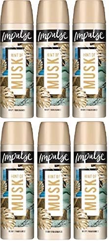 Impulse Hint of Musk Body Spray 75ml Pack of 6 Brand New Sealed