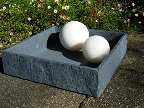 eastwest pflanzkübel Dekokugel aus Fiberglas in perlweiß - Größe (ØxH): Ø30x30 cm – Bild 5