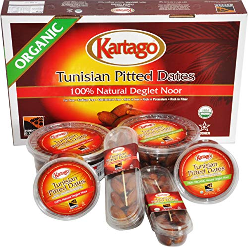Pitted Dates - All Natural, Fat Free Deglet Noor Pitted Tunisian Dates - 10 Ounce