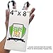 5 Pack - Extra Large 4 X 8 Badge Holders (Really Big) 4X8 Inch Big Credential Plastic ID Protector Sleeves for Sporting Events & Concert Tickets - 3 Lanyard Slots at Top to Work with Any Lanyard