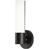 GEORGE KOVACS P5041-66A-L Saber II LED Wall Sconce, 1-Light, 12 Total Watts, 12-in H x 4.75-in W, Matte Black