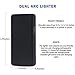 Plasma Lighter Windproof Arc Lighter USB Lighters Rechargeable Electric Lighters Flameless Pulse Dual Arc Lighter for Cigarette,Candle (Matte Black)