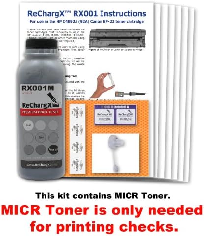 HP Laserjet 1100 SE MICR Toner Refill Kit - Only needed if you are printing checks