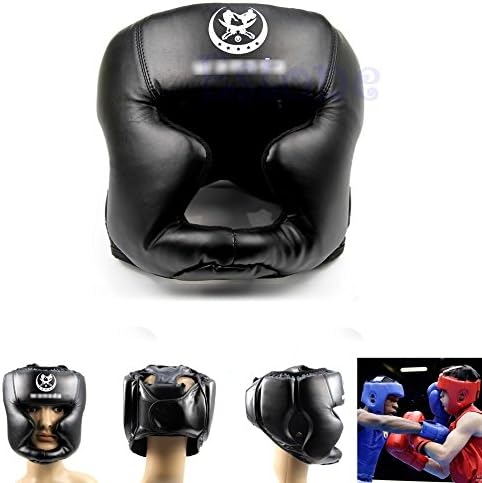 YingYing Fitness Sport Black New Good Headgear Head Guard Trainning Helmet Kick Boxing Pretection Gear