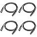 Neewer 4 Pack 6.5 feet/2 Meters DMX Stage Light Cable Wires with 3 Pin Signal XLR Male to Female Connection for Moving Head Light Par Light Spotlight with XLR Input and Output
