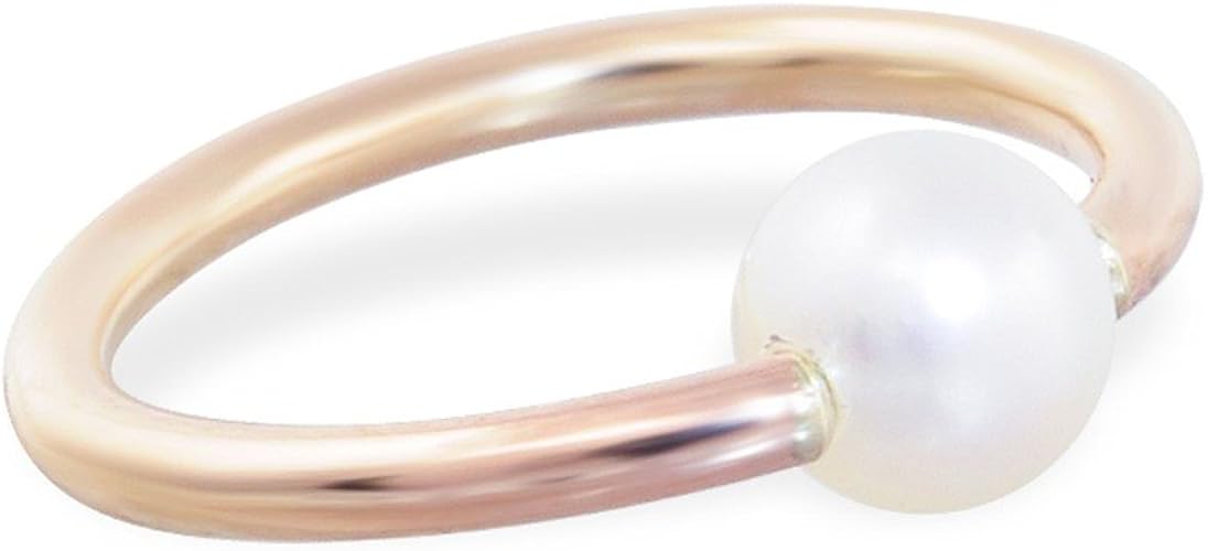 white gold captive bead ring