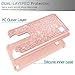 LG Stylo 2 Case,LG Stylo 2 Plus Case,LG Stylus 2 /Stylo 2 V Glitter Case with HD Screen Protector for Girls Women,LeYi Heavy Duty Shockproof Protective Phone Case for LG LS775 TP Rose Gold
