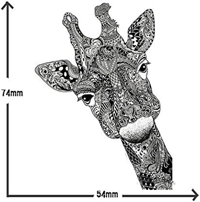 GC Black and White Giraffe Body Decal Hand Waist Temporary Tattoo Sticker QJ17