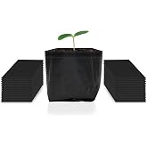 AC Infinity Nursery Bags 1 Gal, Non-Woven Fabric Seedling Pots, 50-Pack | Durable Tear-Resistant Fabric, Allows Root Penetration and Drainage for Easy Transplanting, Seed Germination, and Propagation