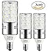 Vakey E12 LED Bulbs,12W LED Candelabra Light Bulbs 100 Watt Equivalent, 1200lm, Daylight White 6000K LED Chandelier Bulbs, Decorative Candle Base E12 Non-Dimmable LED Lamp, Pack of 3